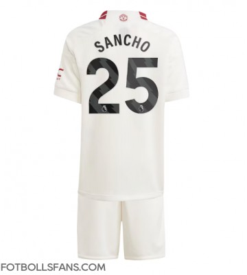 Manchester United Jadon Sancho #25 Replika Tredje Tröja Barn 2023-24 Kortärmad (+ Korta byxor)